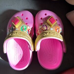Pink Princess Crocs